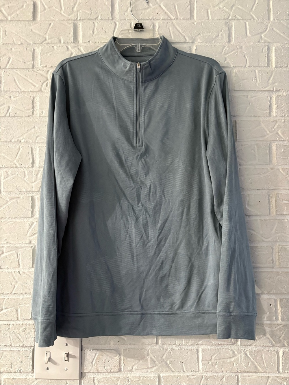 Kirkland Signature Men's Performance Quarter Zip - Gray Faint Camo